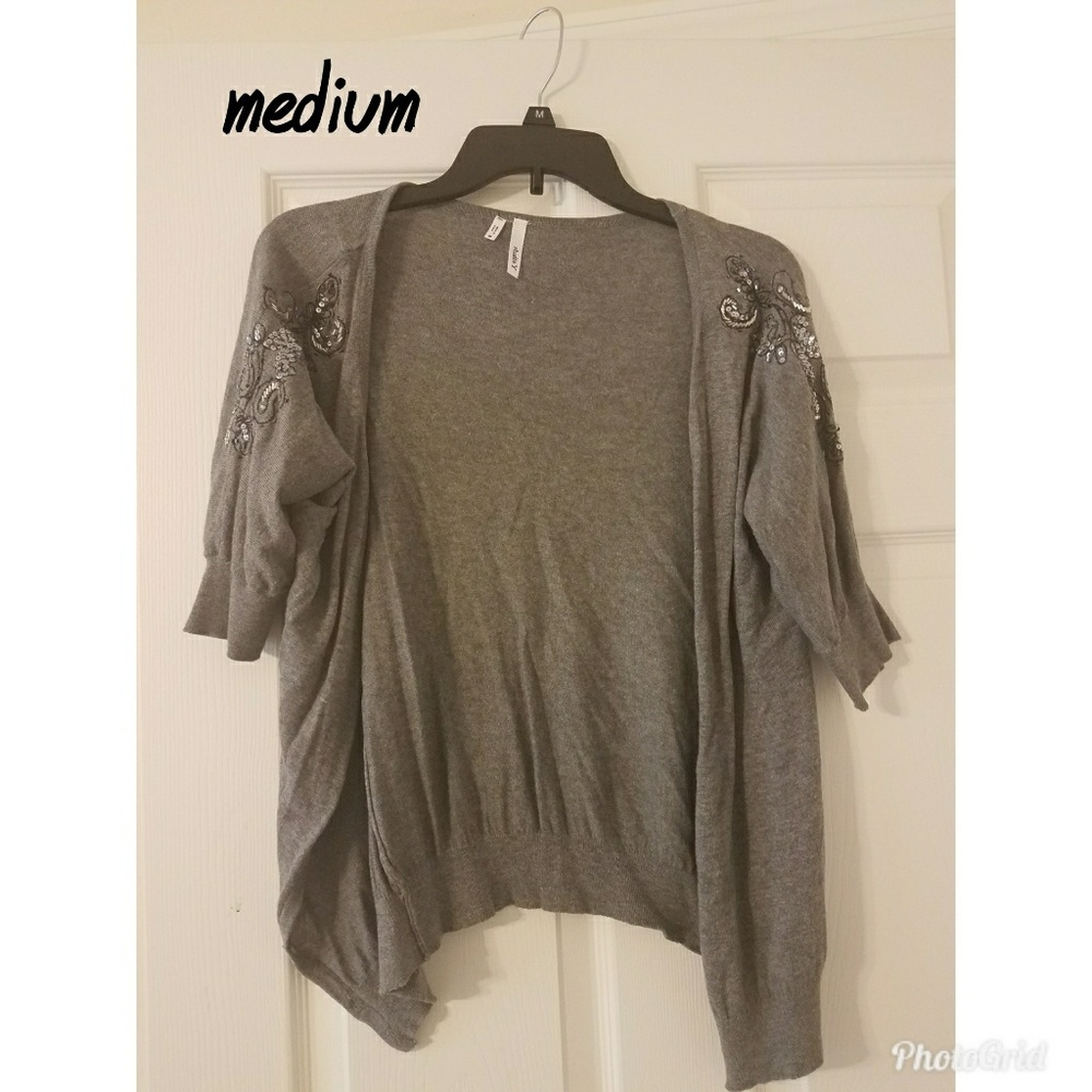 Gray button cardigan!